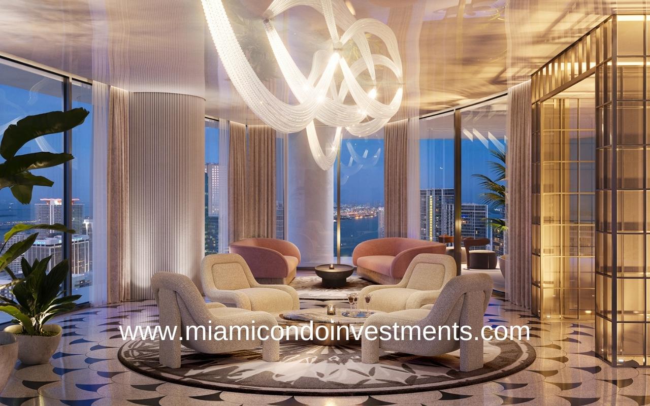 Baccarat Residences Miami Lounge