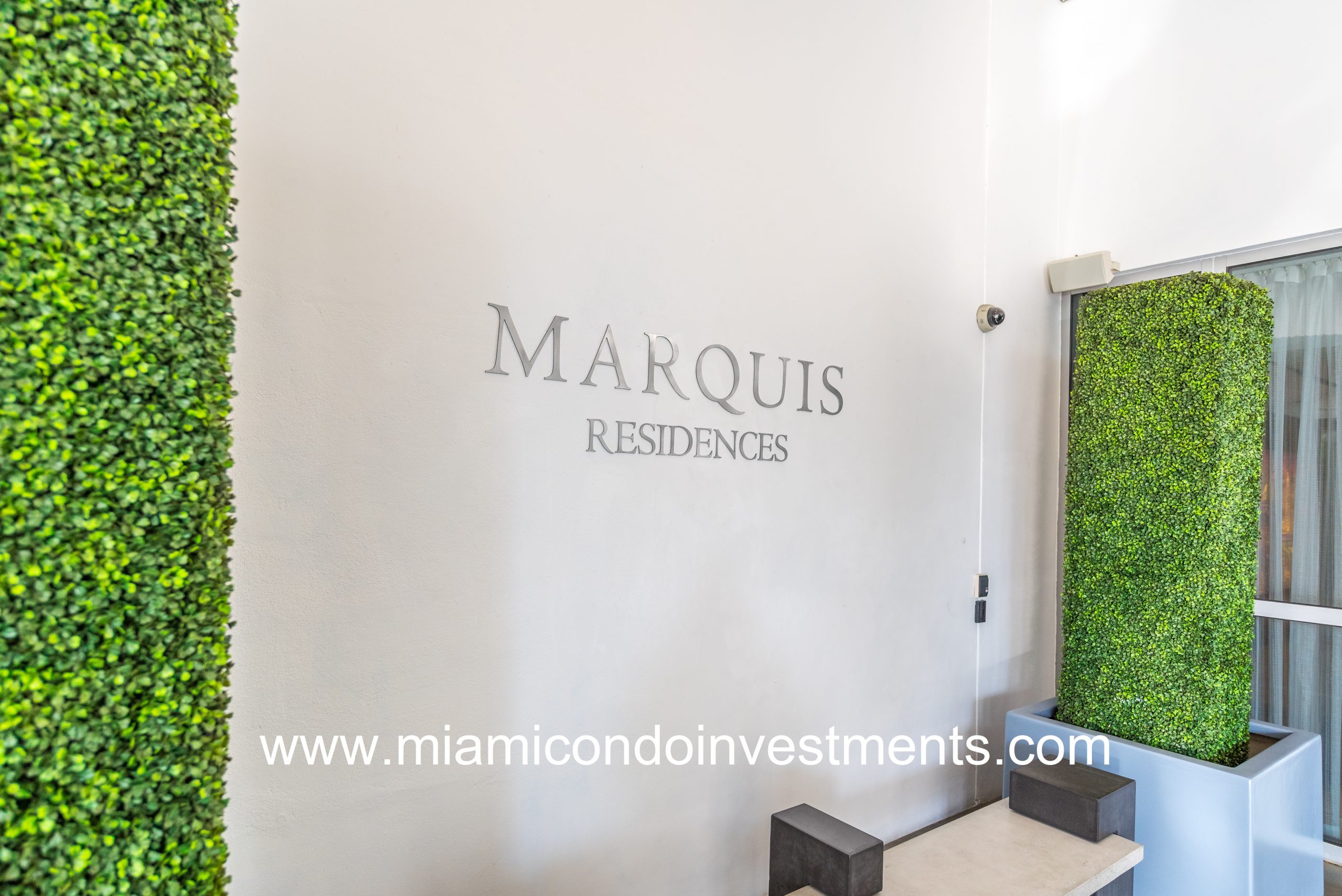 Front Entrance of the Marquis Residences of Miami. 