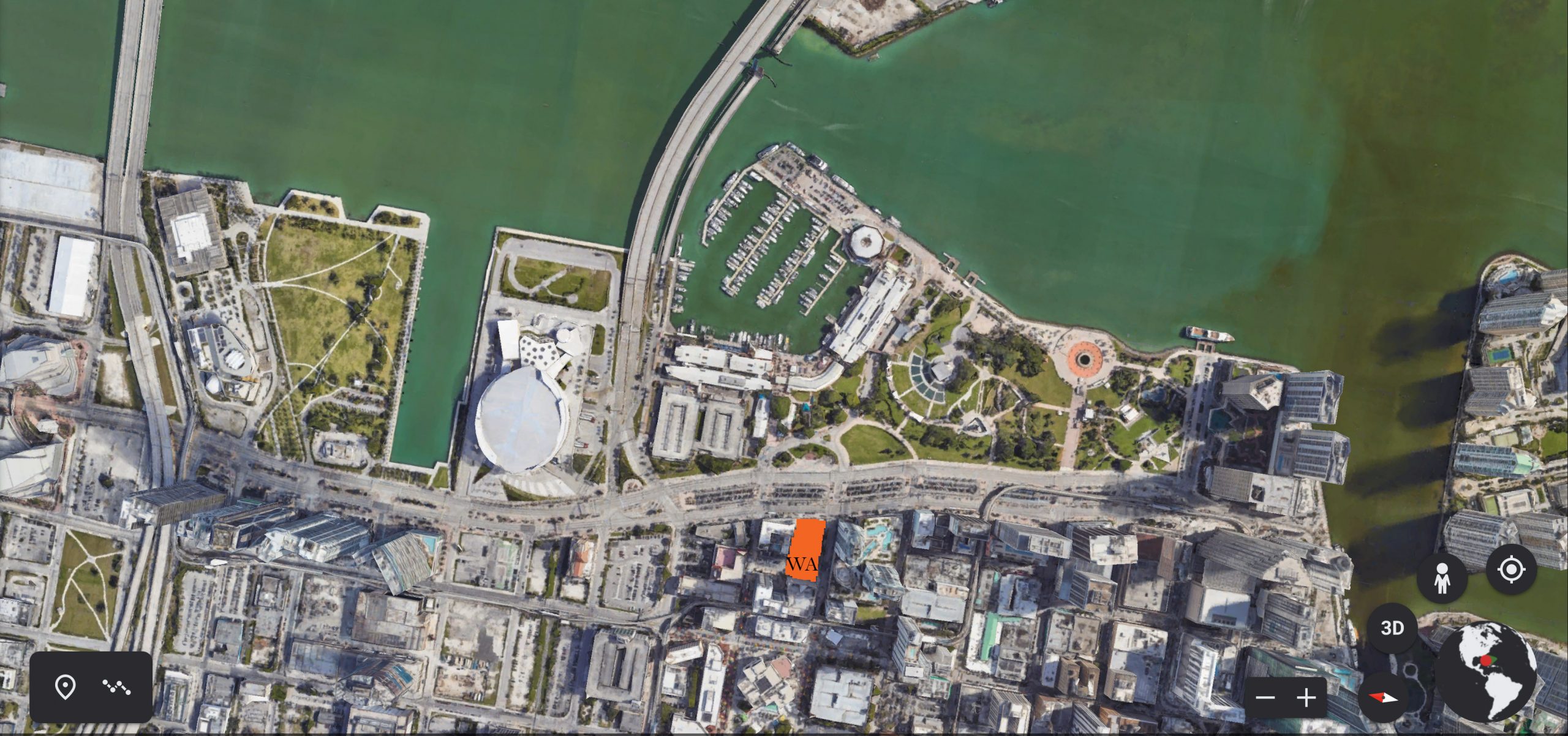 Site map for the Waldorf Astoria Residences Miami. 