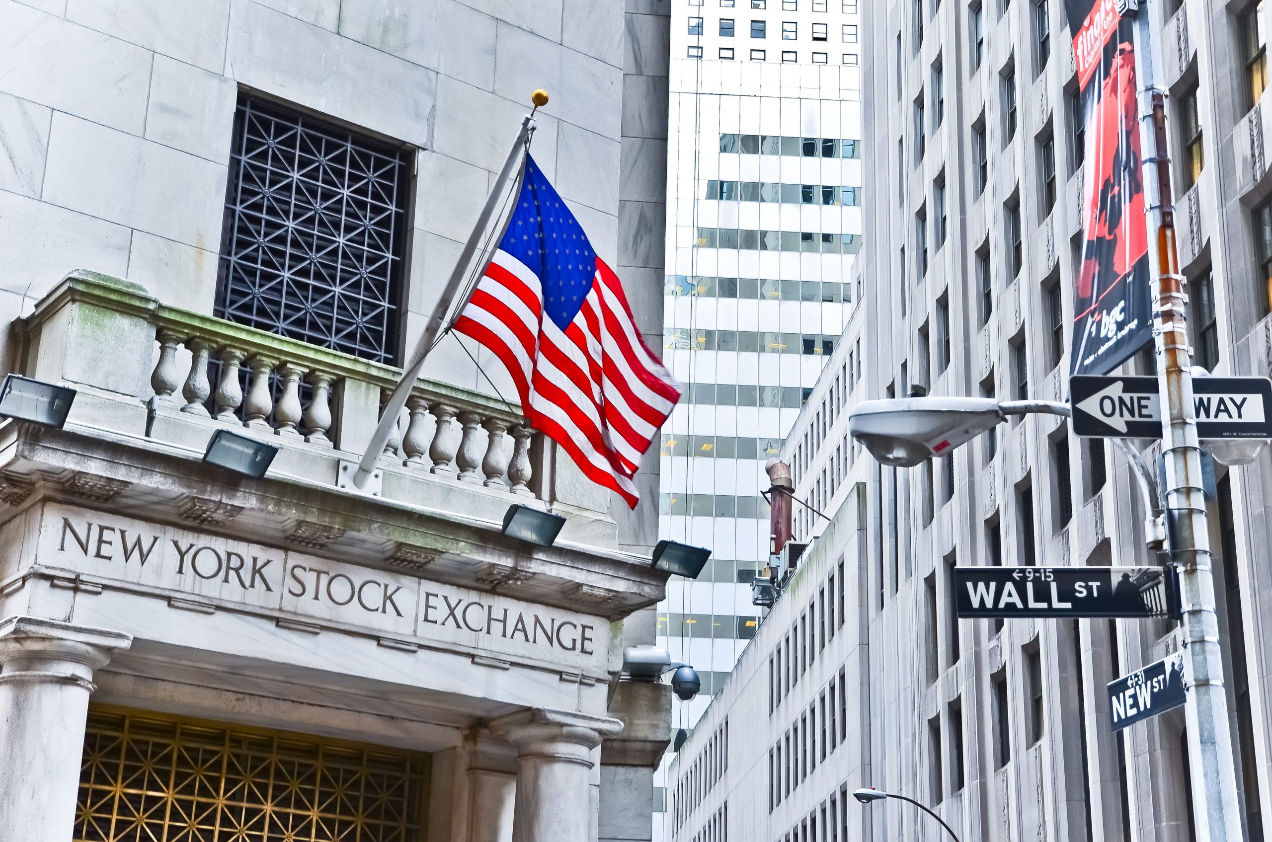 The New York Stock Exchange on Wall Street.