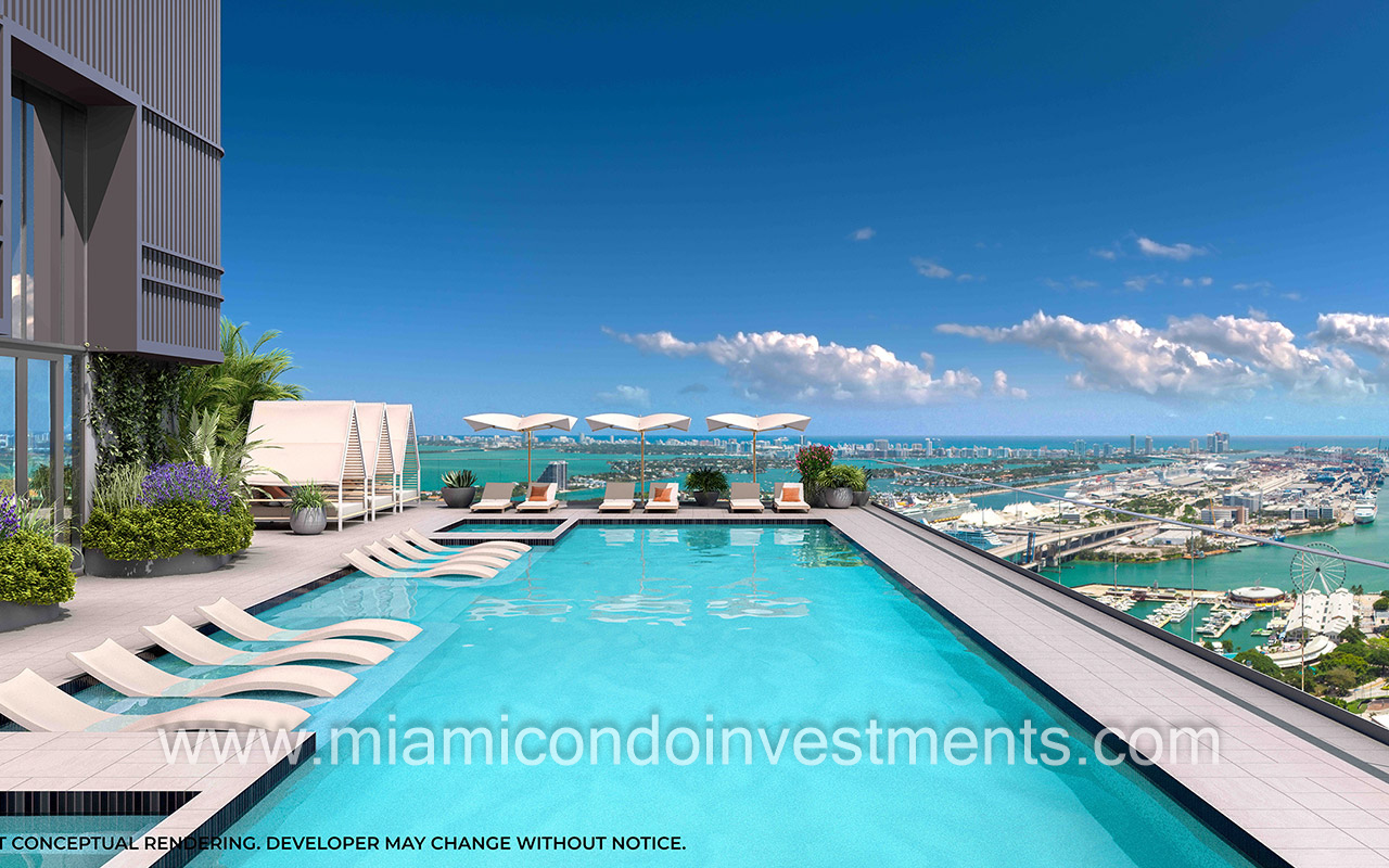 501 First rooftop pool