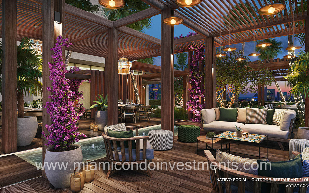 Natiivo Miami outdoor restaurant lounge