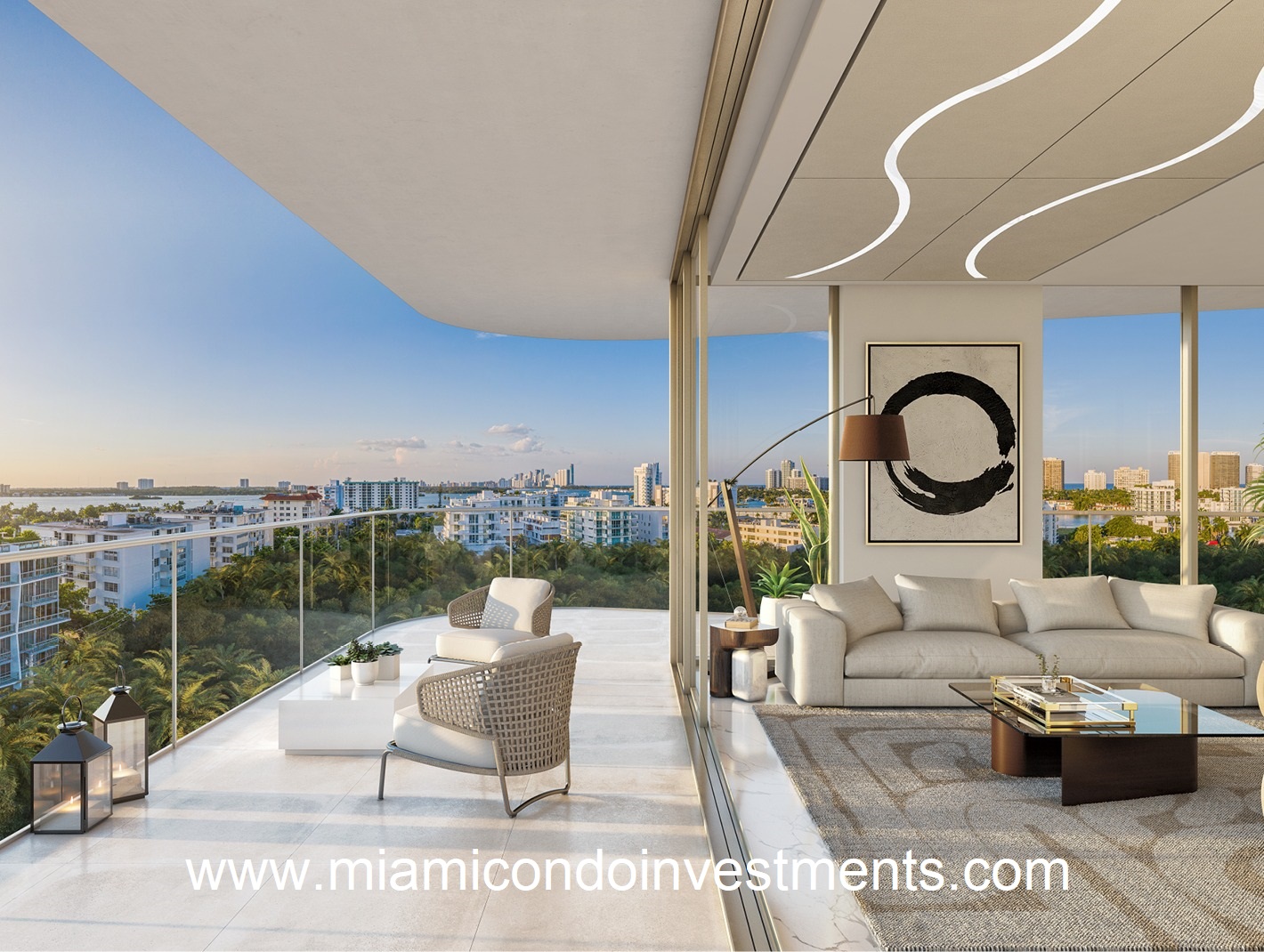 Wrap around balcony view from Ambienta Bay Harbor Wrap around balcony view from Ambienta Bay Harbor