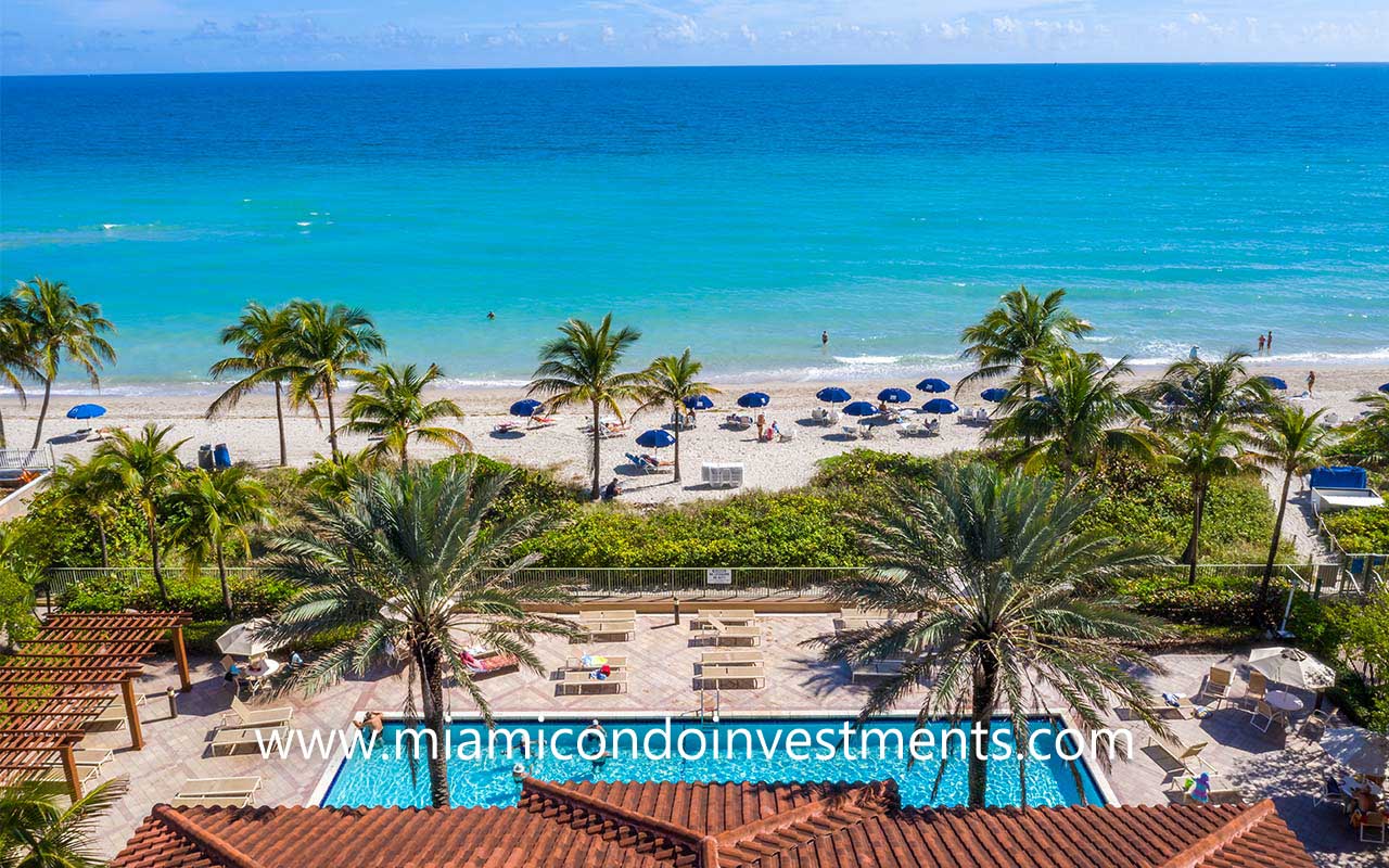 oceanfront pool at 2080 Ocean Drive