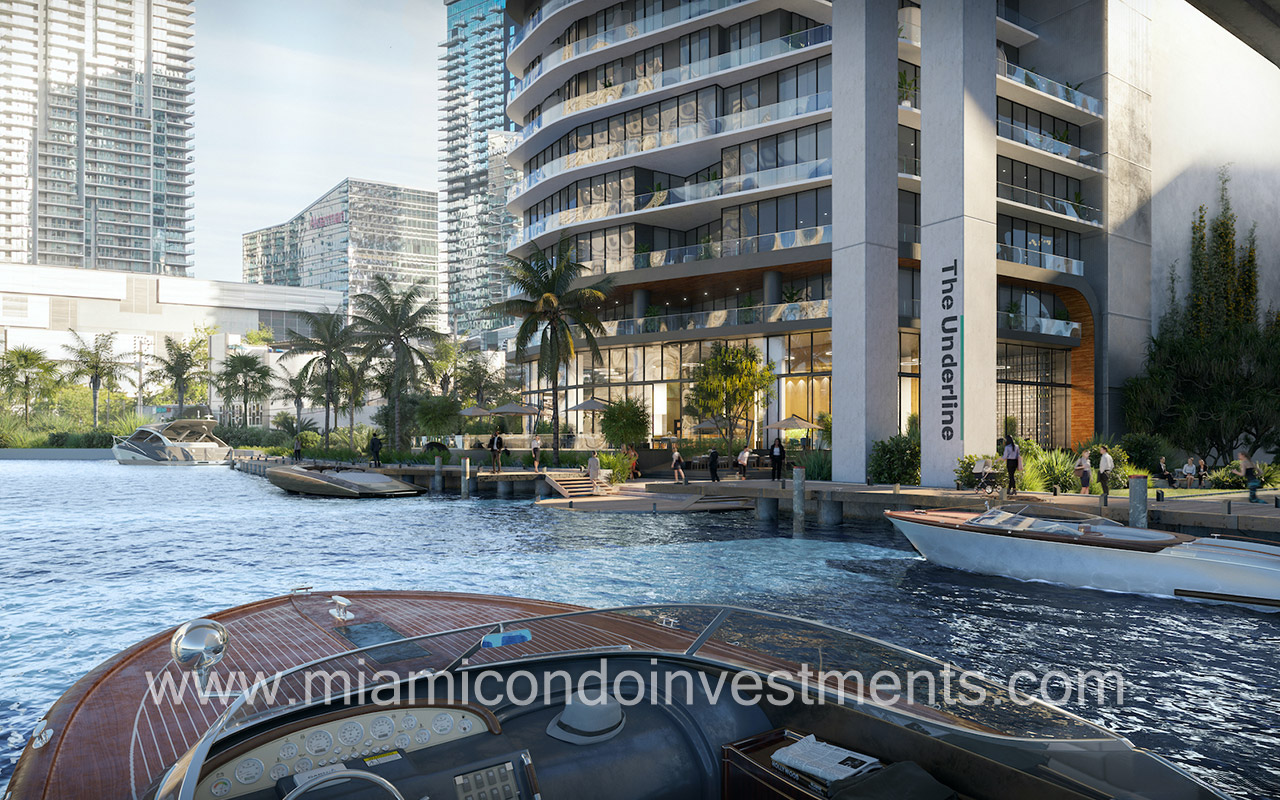 Lofty Brickell boat arrival