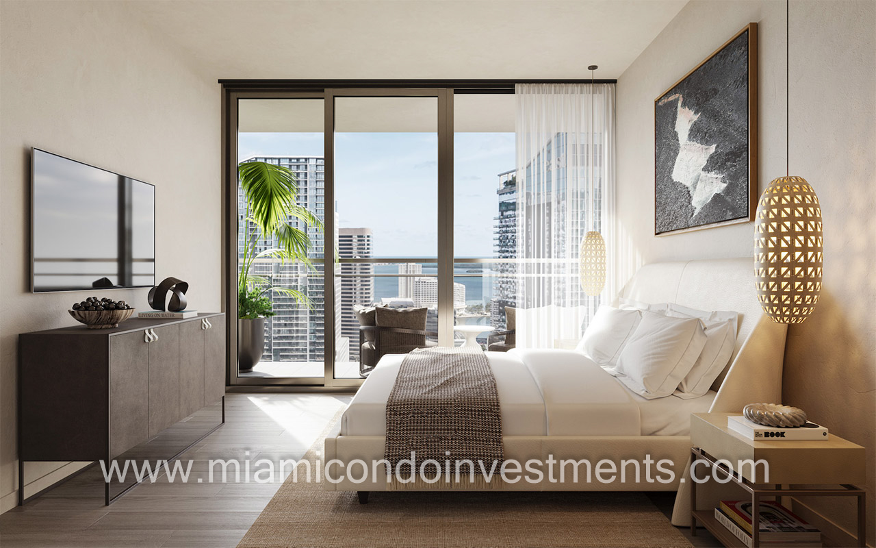 Lofty Brickell penthouse bedroom