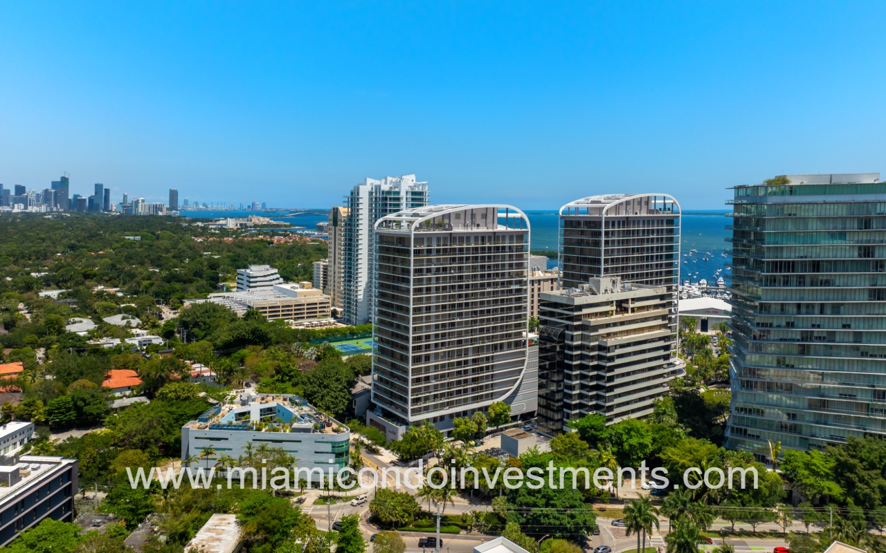 Mr. C Tigertail Residences drone facing building and area