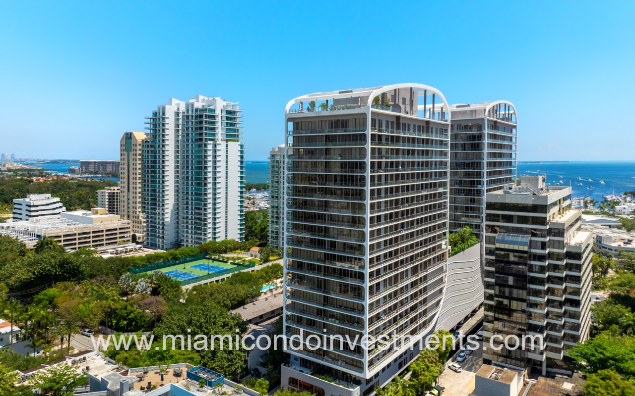Mr. C Tigertail Residences drone of building closeup