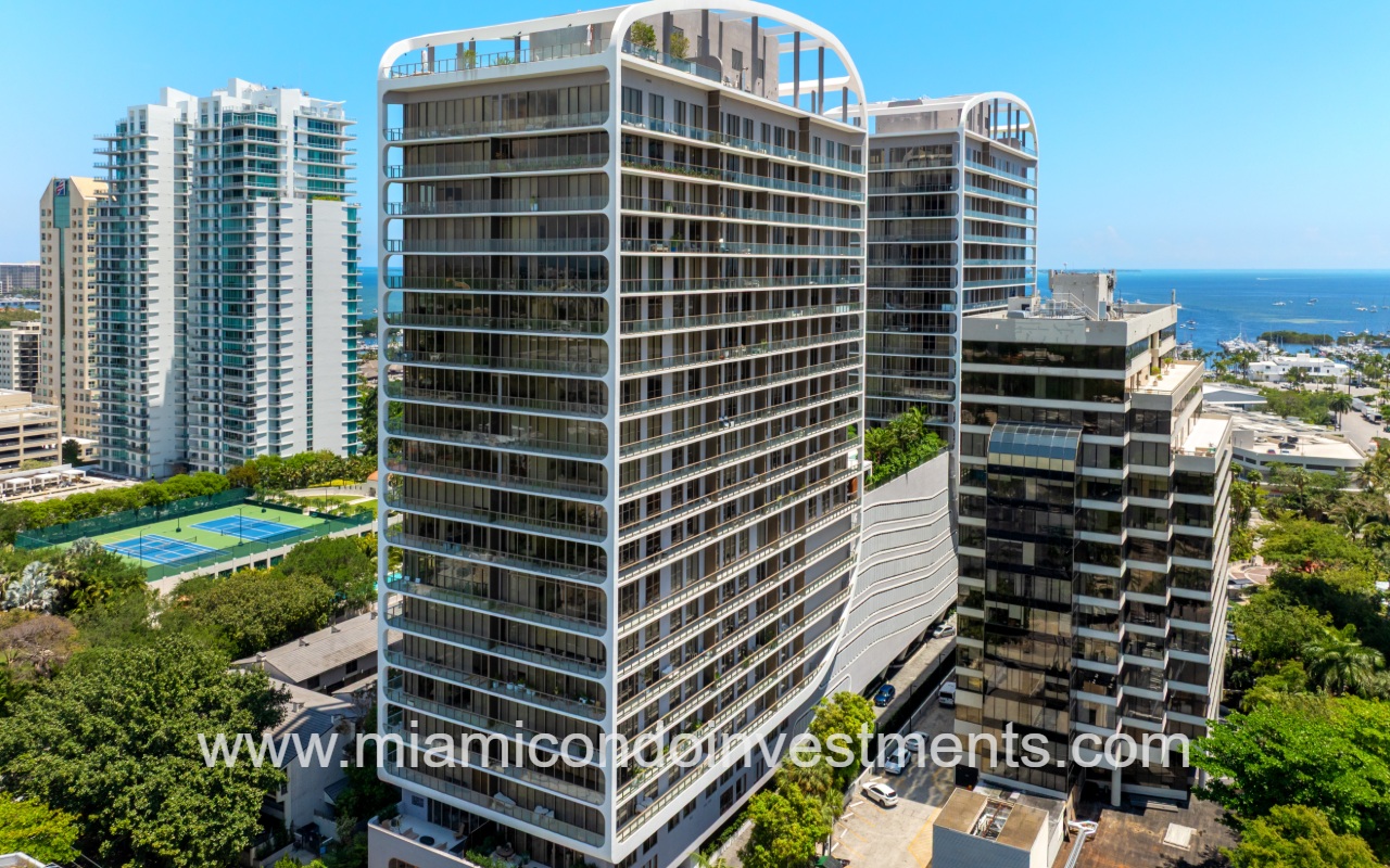 Mr. C Tigertail Residences drone of slight angle of building