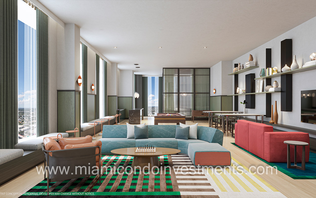 The Crosby club room