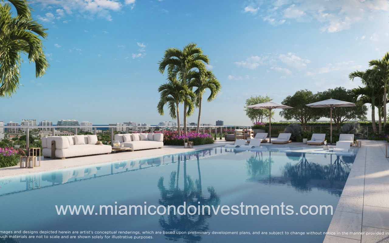 La Baia Bay Harbor luxury condominium pool