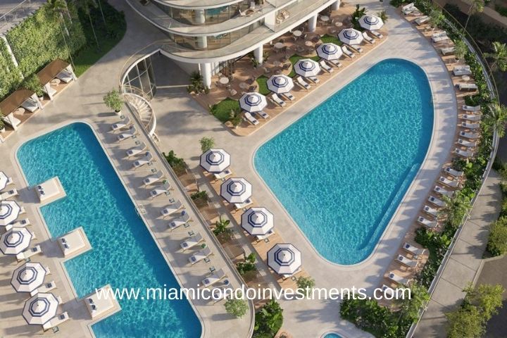 Cipriani Residences Miami Pool Deck View