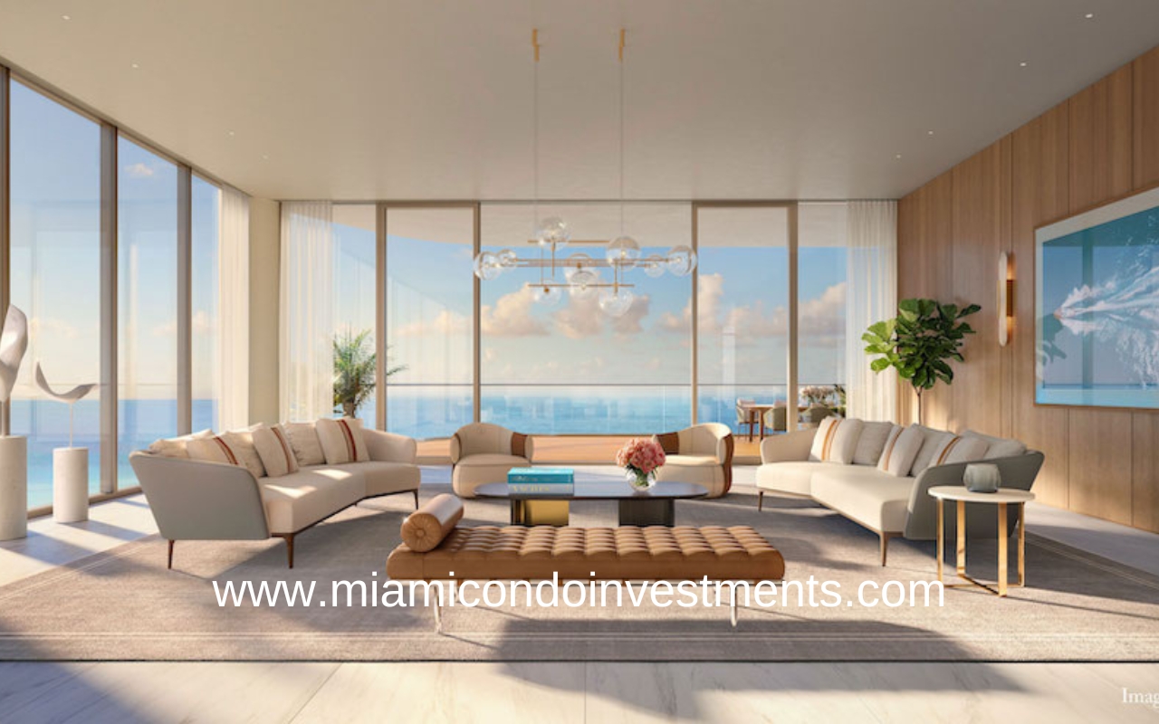 St. Regis Residences Sunny Isles Beach Living Room View St. Regis Residences Sunny Isles Beach Living Room View