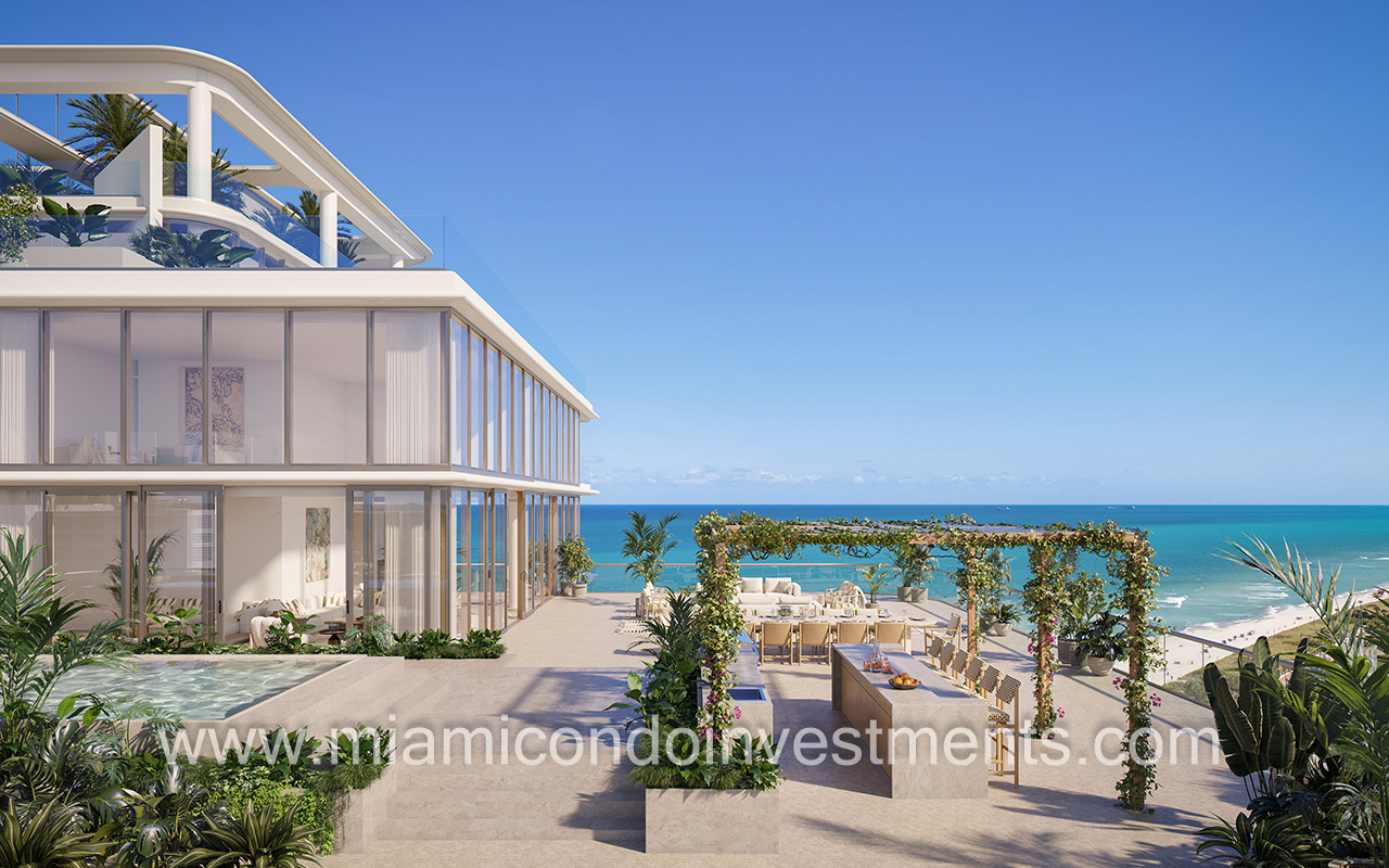 Perigon Penthouse West terrace with ocean view