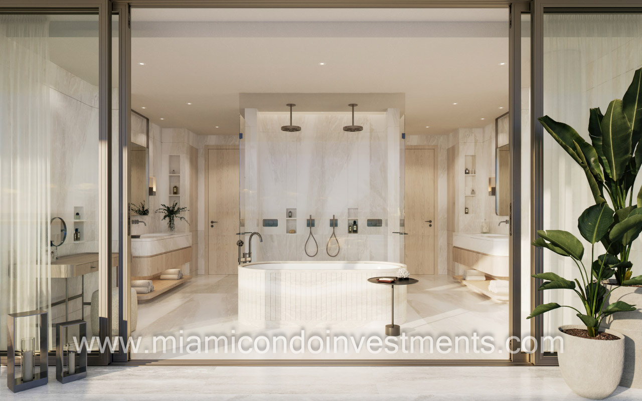 The Perigon Miami Beach primary bathroom