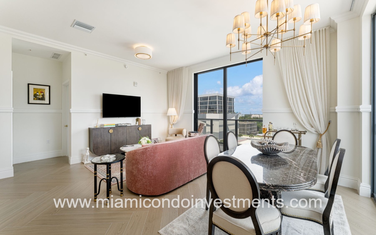 NoMad Wynwood 2-bedroom view of living room and dining area