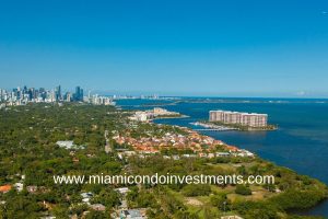 One Grove Isle Condos Aerial View