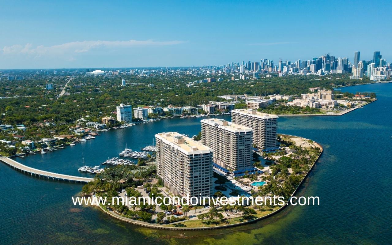 Three Grove Isles Condos Bay and Skyline View