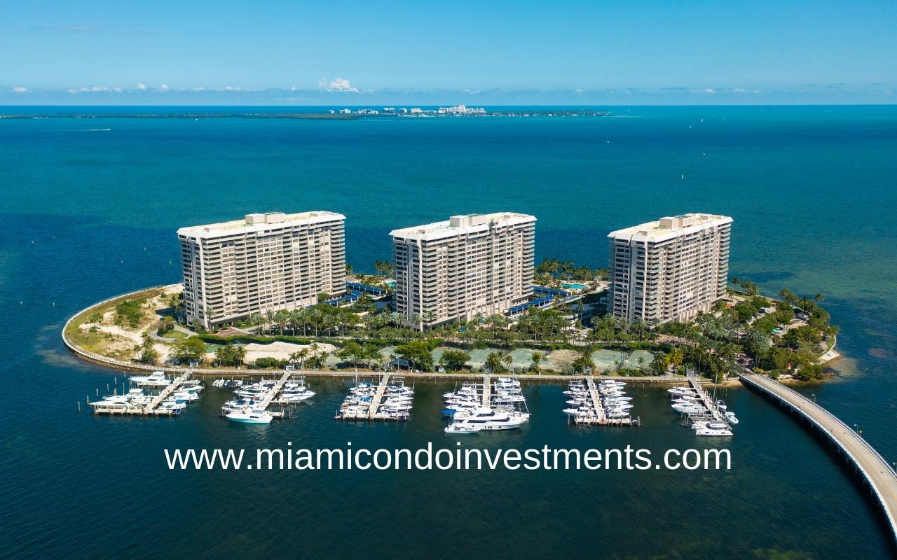 Three Grove Isles Condos Aerial with Ocean View