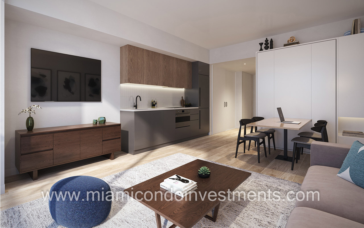 600 Miami Worldcenter living kitchen dining