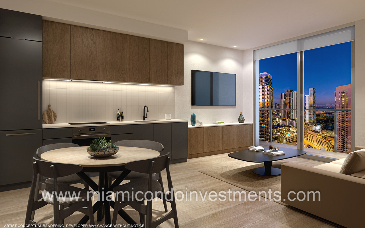 600 Miami Worldcenter kitchen