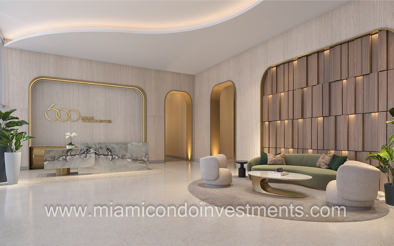 600 Miami Worldcenter lobby