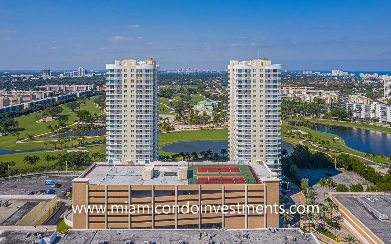 Duo Hallandale Beach Tennis Courts View