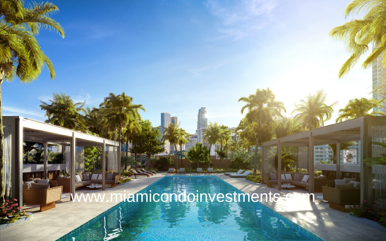 2200 Brickell Pool Deck with Miami Views