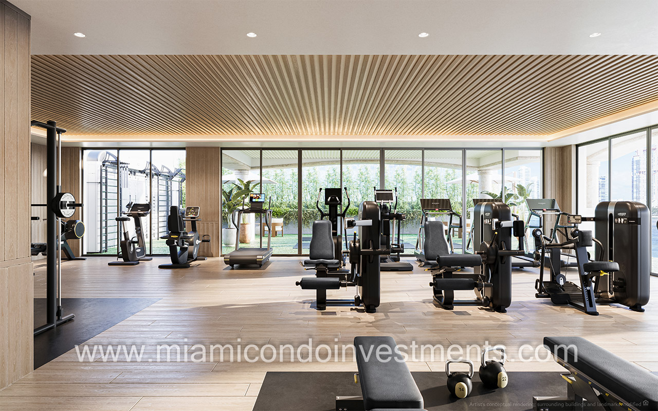 Residences at Six Fisher Island fitness center