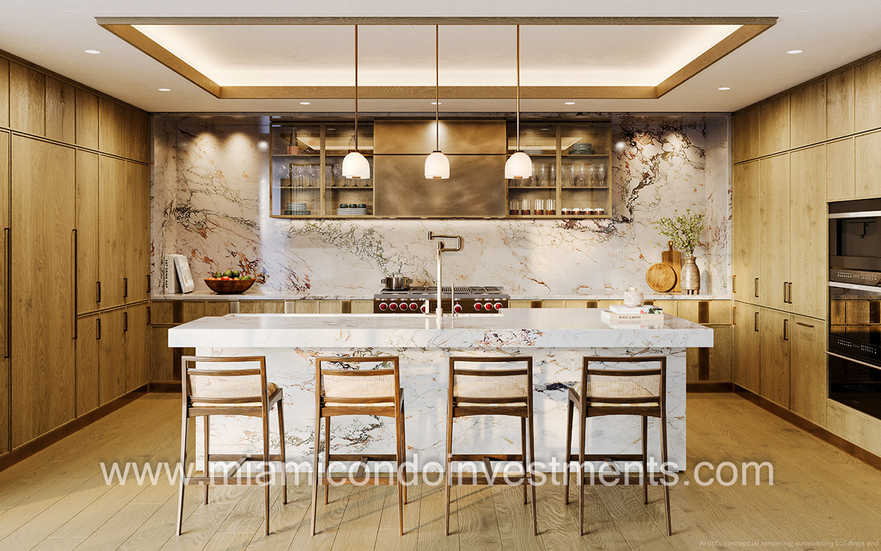 Residences at Six Fisher Island kitchen type 1