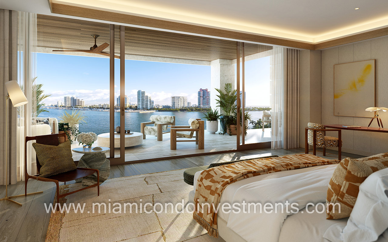 Residences at Six Fisher Island bedroom 2