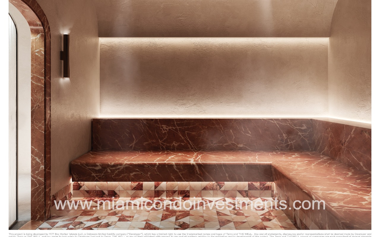 The WELL Bay Harbor steam room
