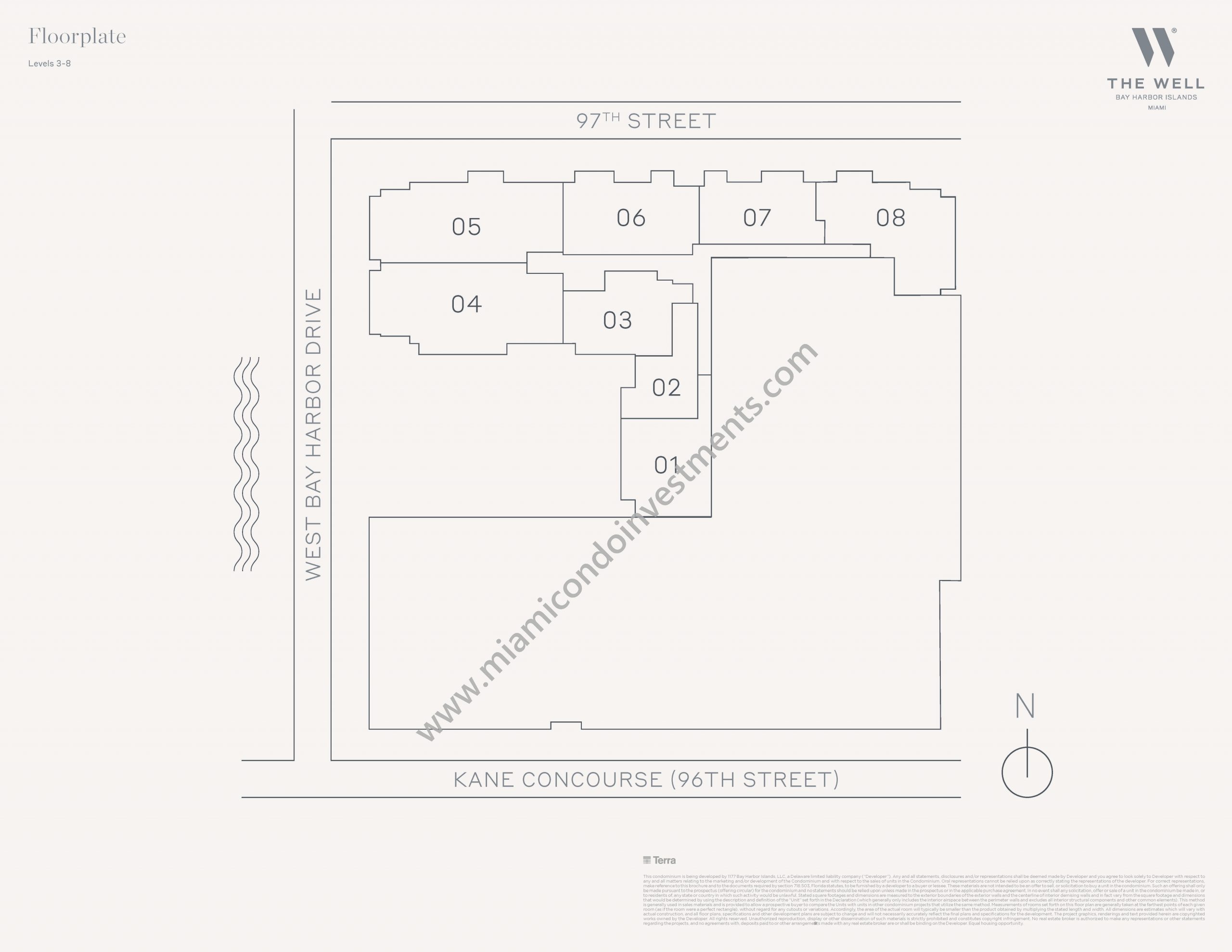 Floorplans 1 - Floors 3 to 8