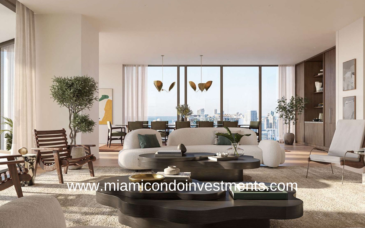 The Villa Family Room with Bay Views