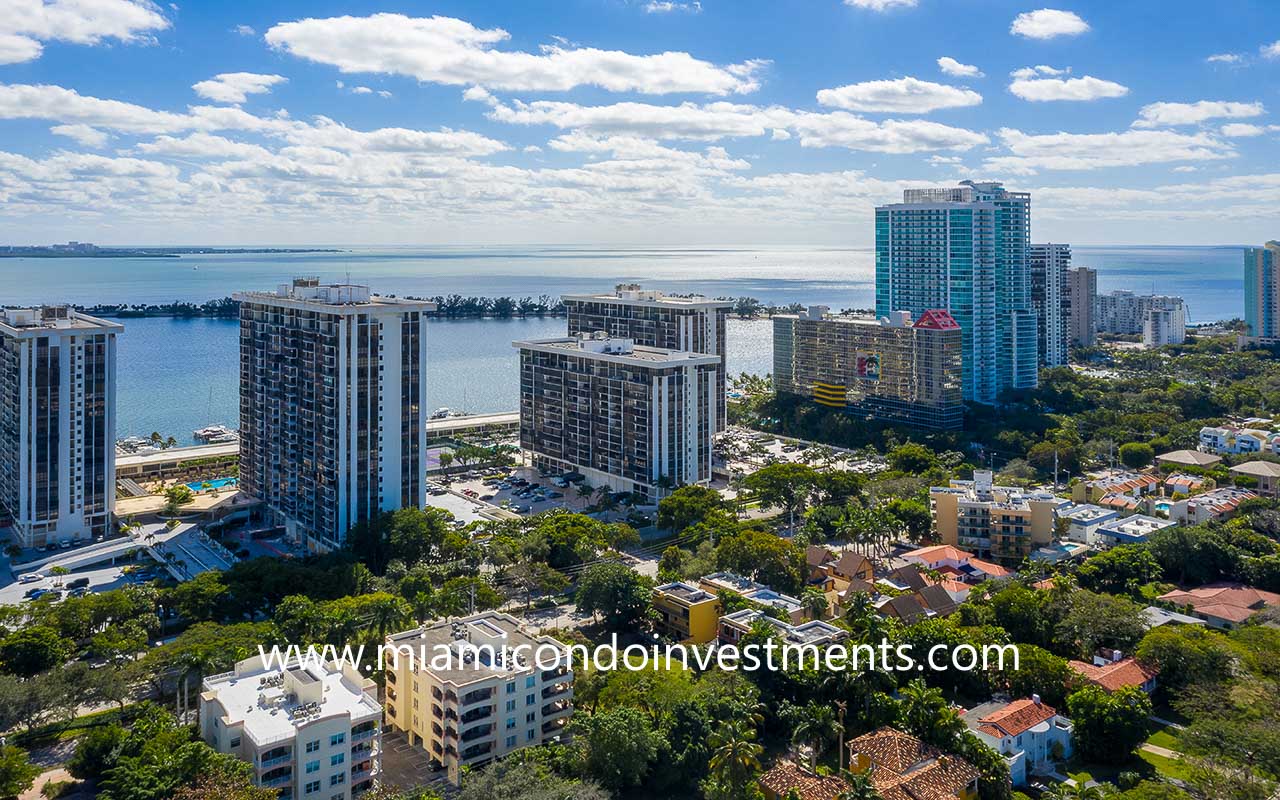 Brickell Place 3 Tower Aerial View