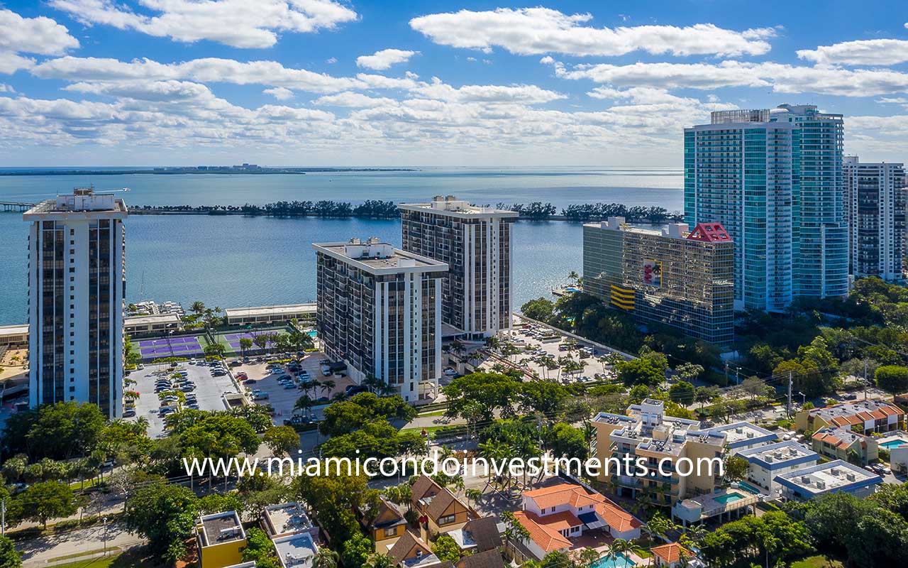 Brickell Place 3 Tower Aerial View