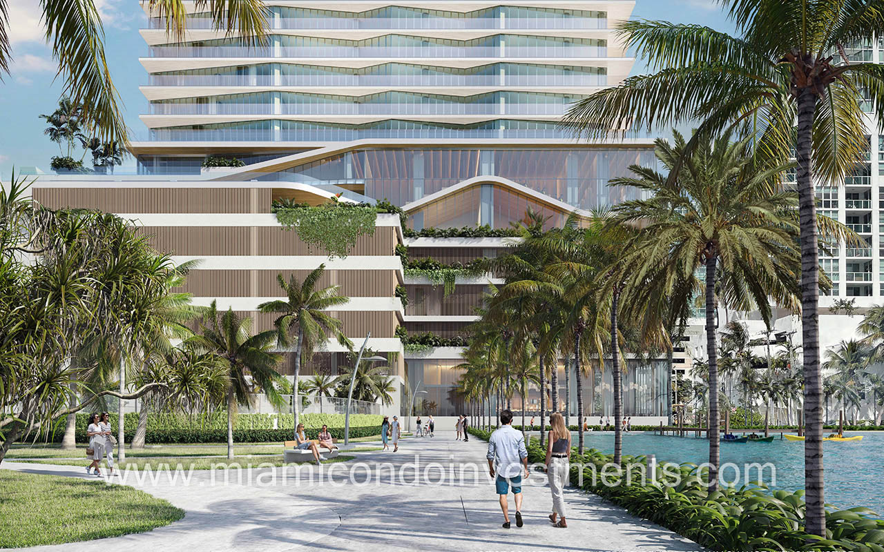 Cove Miami waterfront boardwalk
