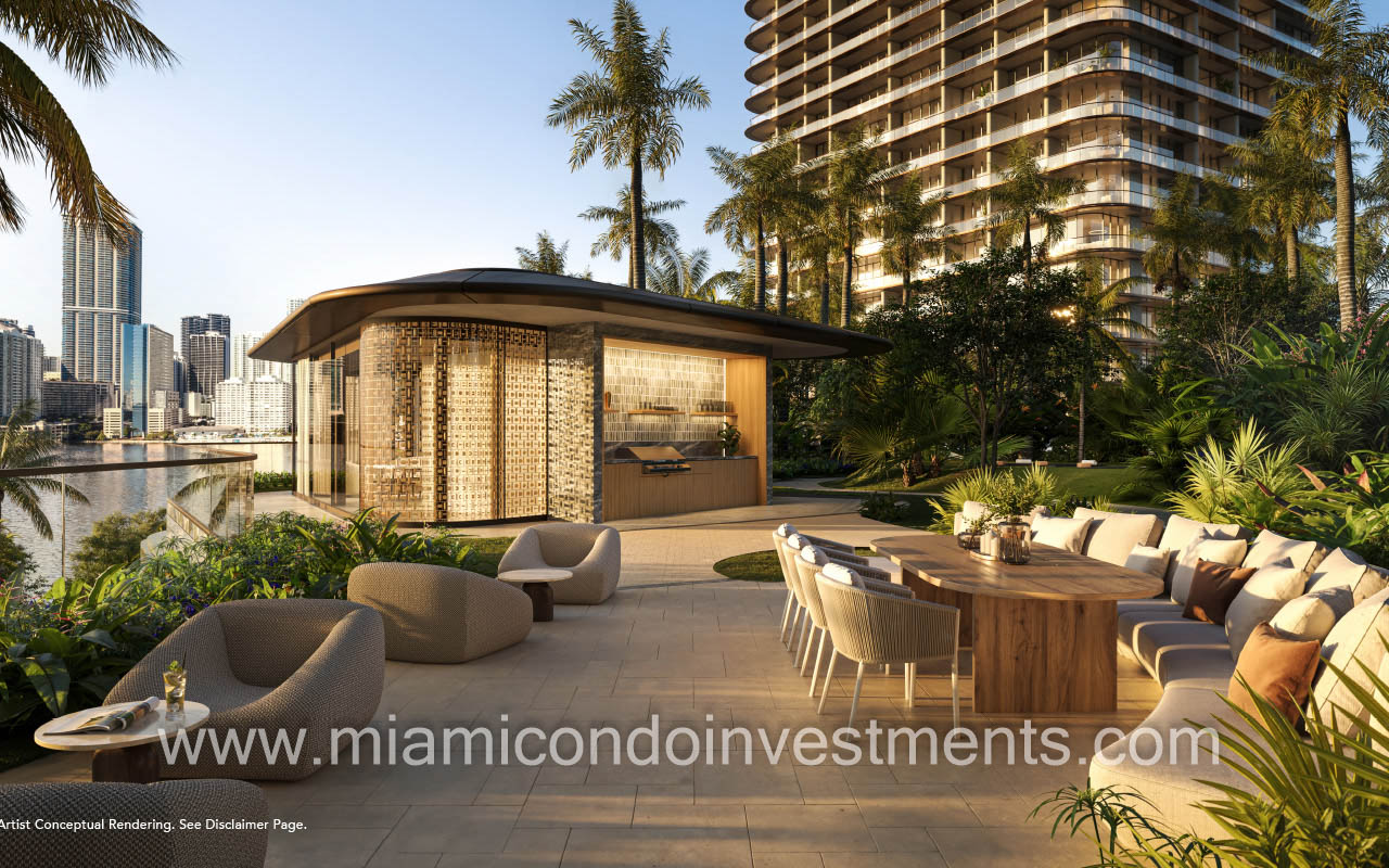 The Mandarin Oriental Residences dining pavilion