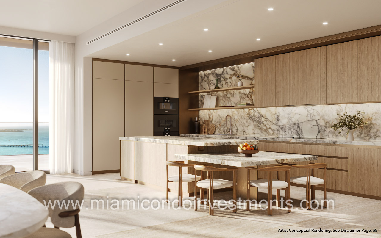 The Mandarin Oriental Residences Miami kitchen light