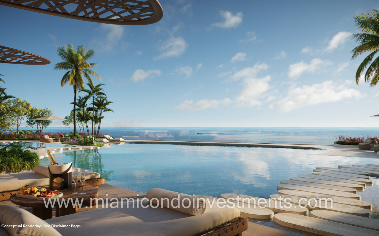 The Mandarin Oriental Residences Miami lagoon pool