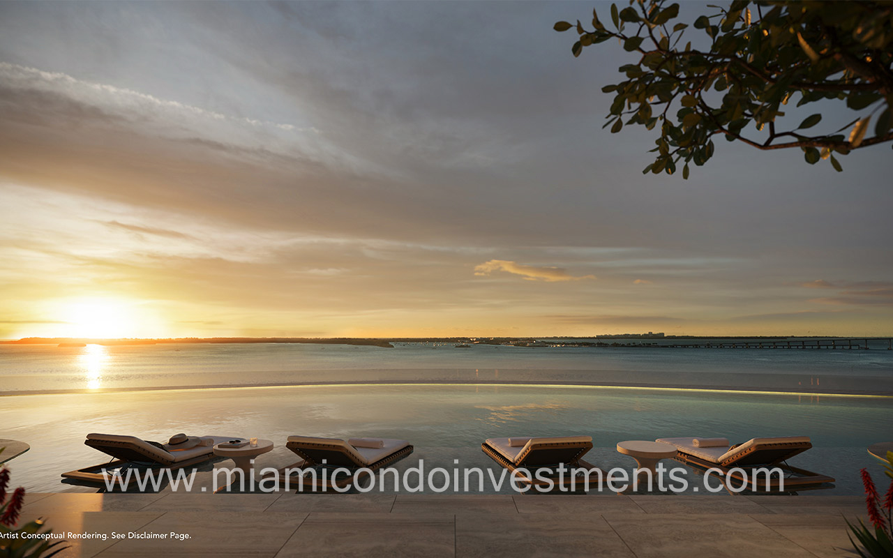 The Mandarin Oriental Residences Miami ocean pool