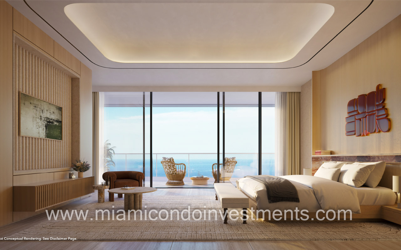 The Mandarin Oriental Residences Miami primary bedroom