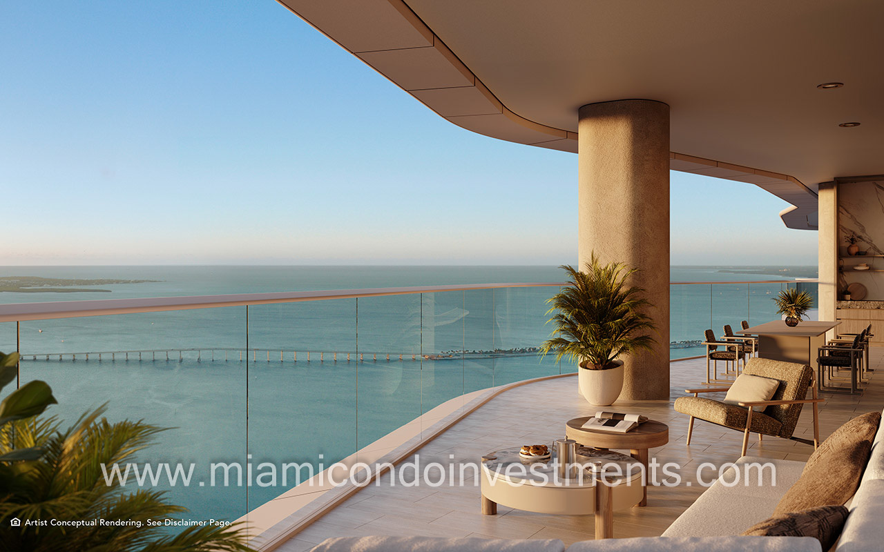 spacious terrace with ocean views