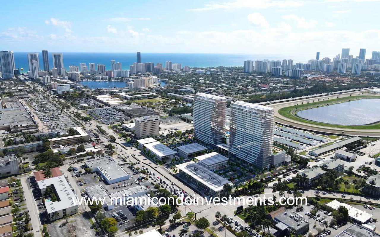 Oasis Hallandale aerial view