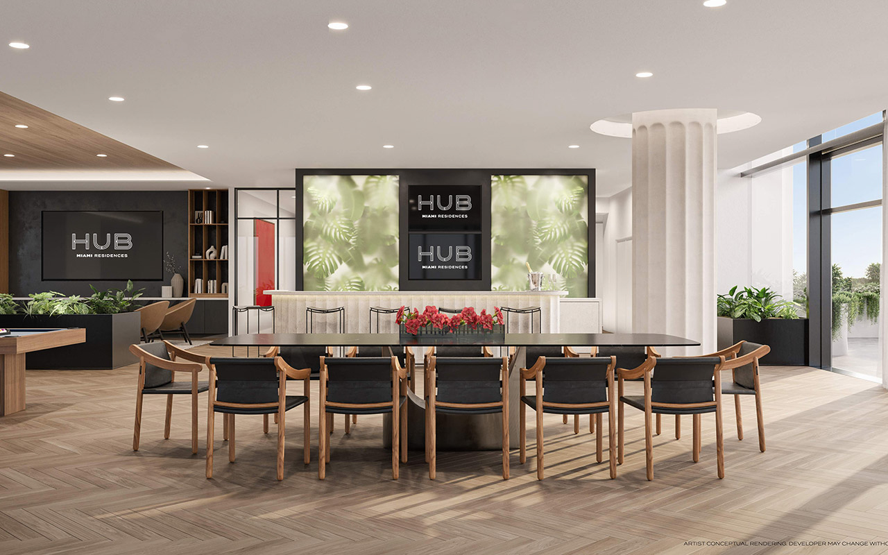 HUB Miami resident lounge