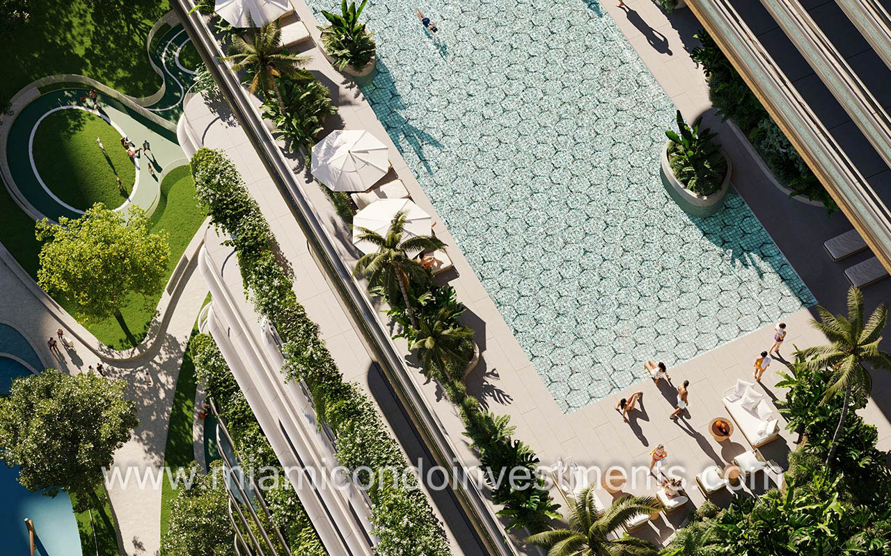 Mercedes-Benz Places Miami sun pool