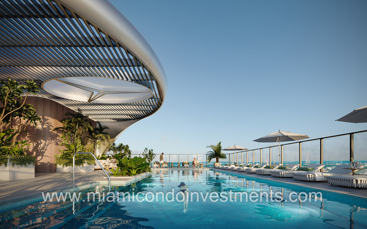 Mercedes-Benz Places Miami rooftop pool