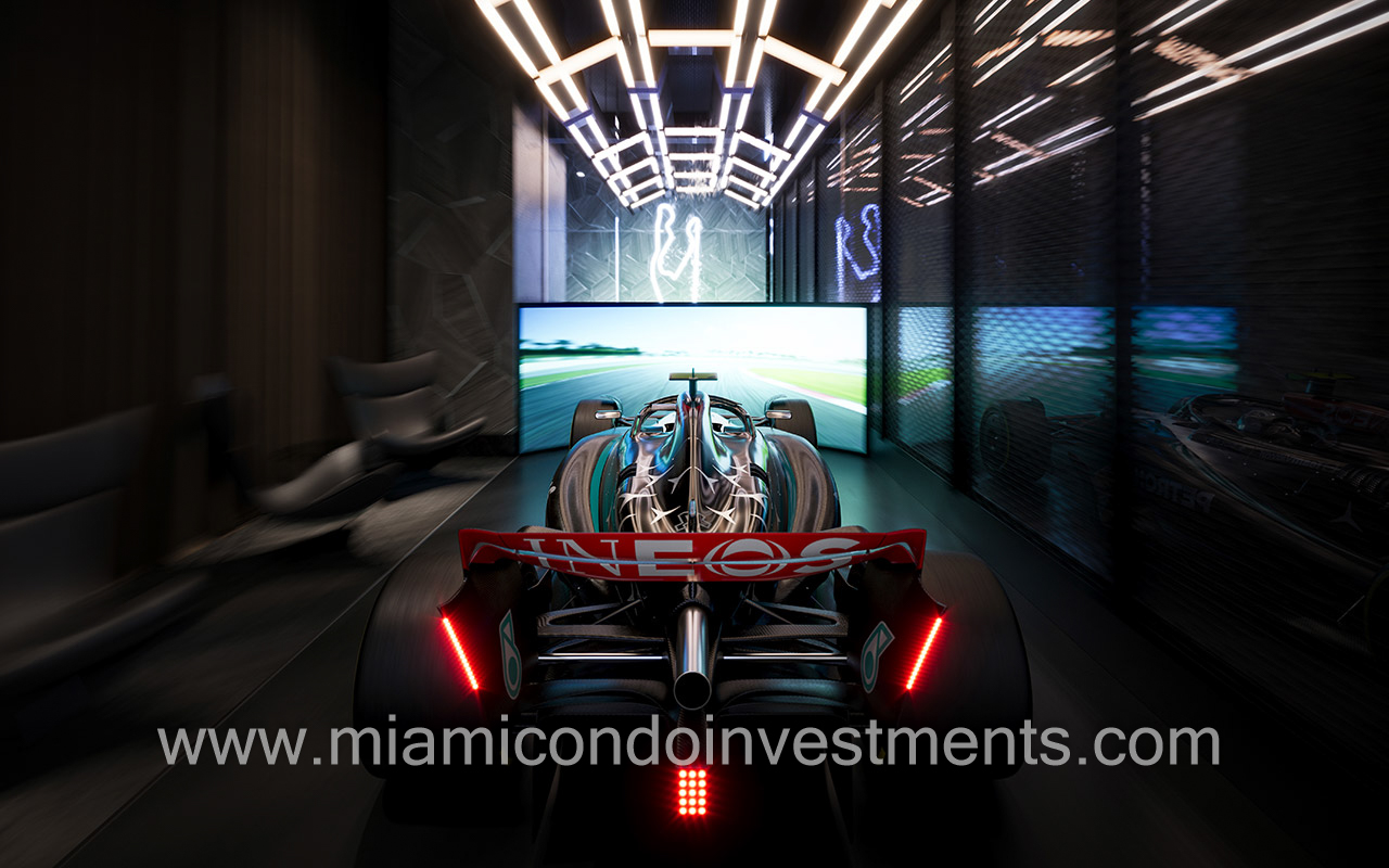 Mercedes-Benz Places Miami F1 simulator