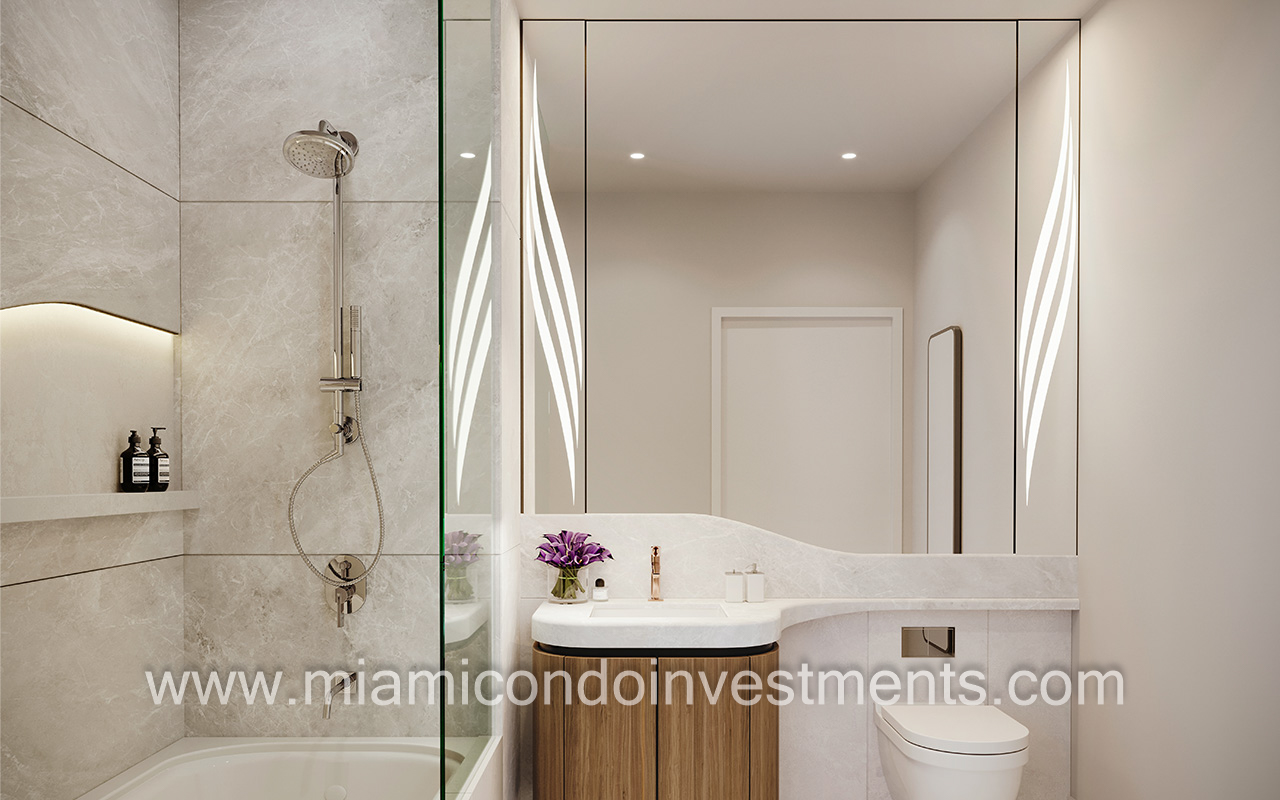 Mercedes-Benz Places Miami secondary bathroom