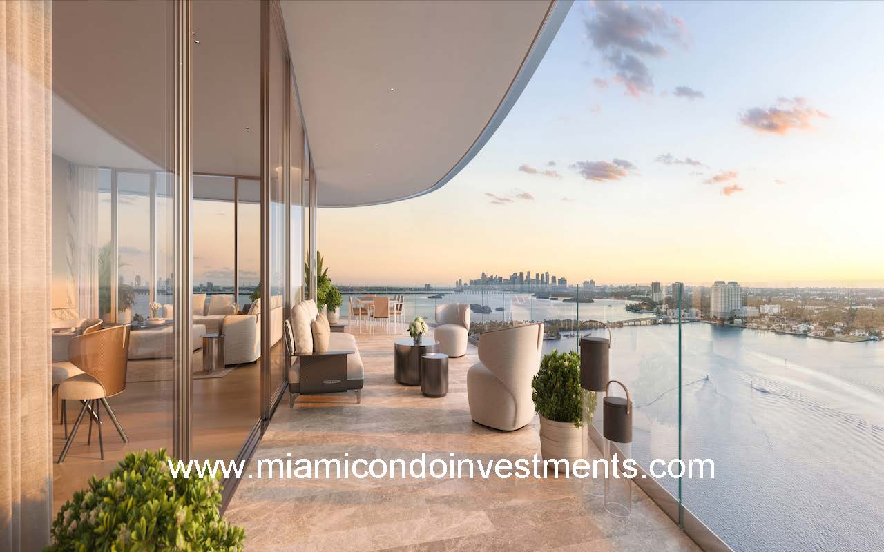 Pagani Residences terrace with water views